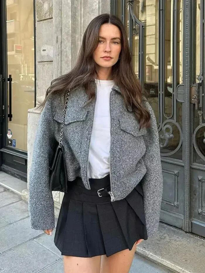 Abrigo Largo de Lana - Moda de Invierno para Mujer 