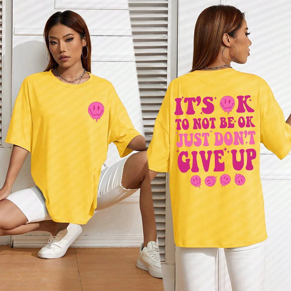 Camiseta motivacional - Ropa casual mujer - Camiseta oversize