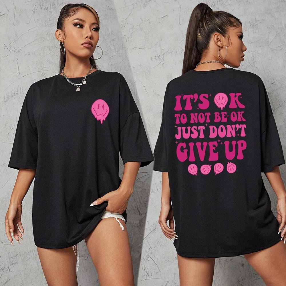 Camiseta motivacional - Ropa casual mujer - Camiseta oversize