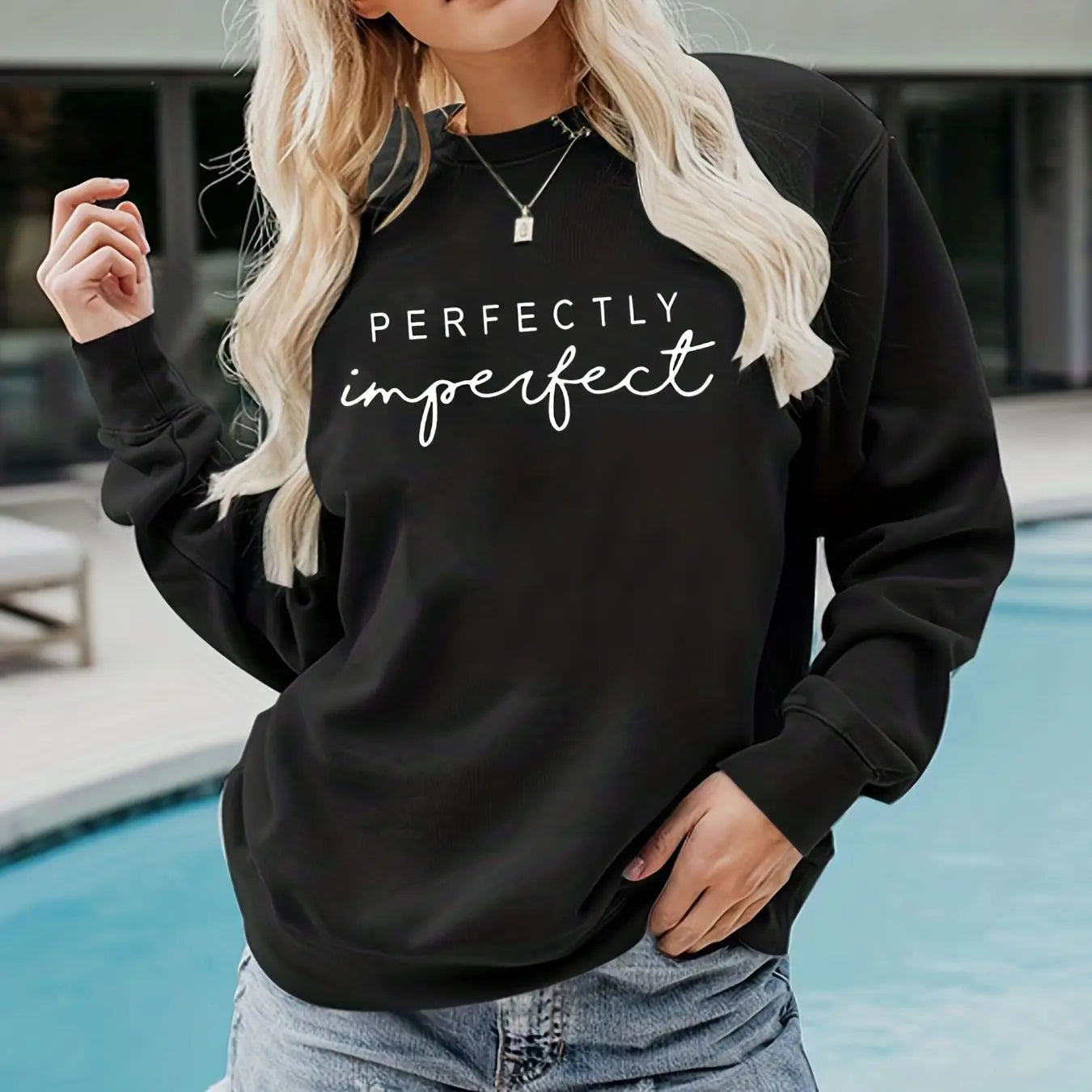 Sudadera gráfica 'Perfectly Imperfect' - Ropa casual para mujer