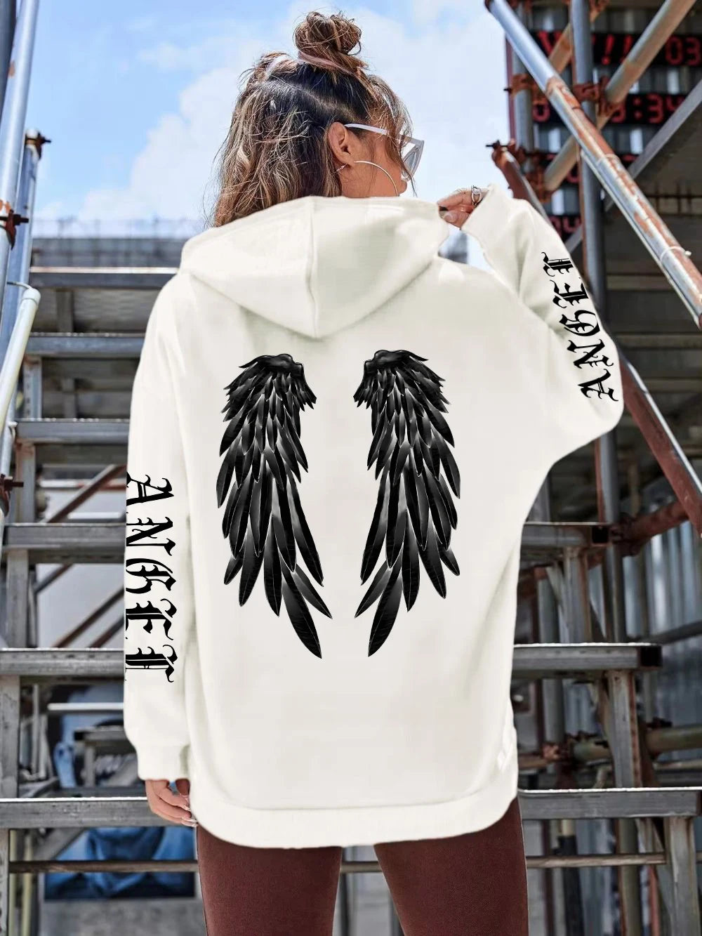  Sudadera con alas de ángel - sudadera casual de mujer