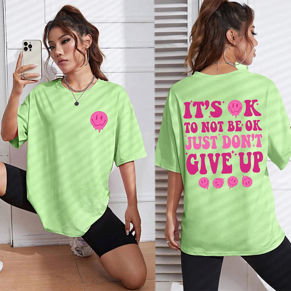 Camiseta motivacional - Ropa casual mujer - Camiseta oversize