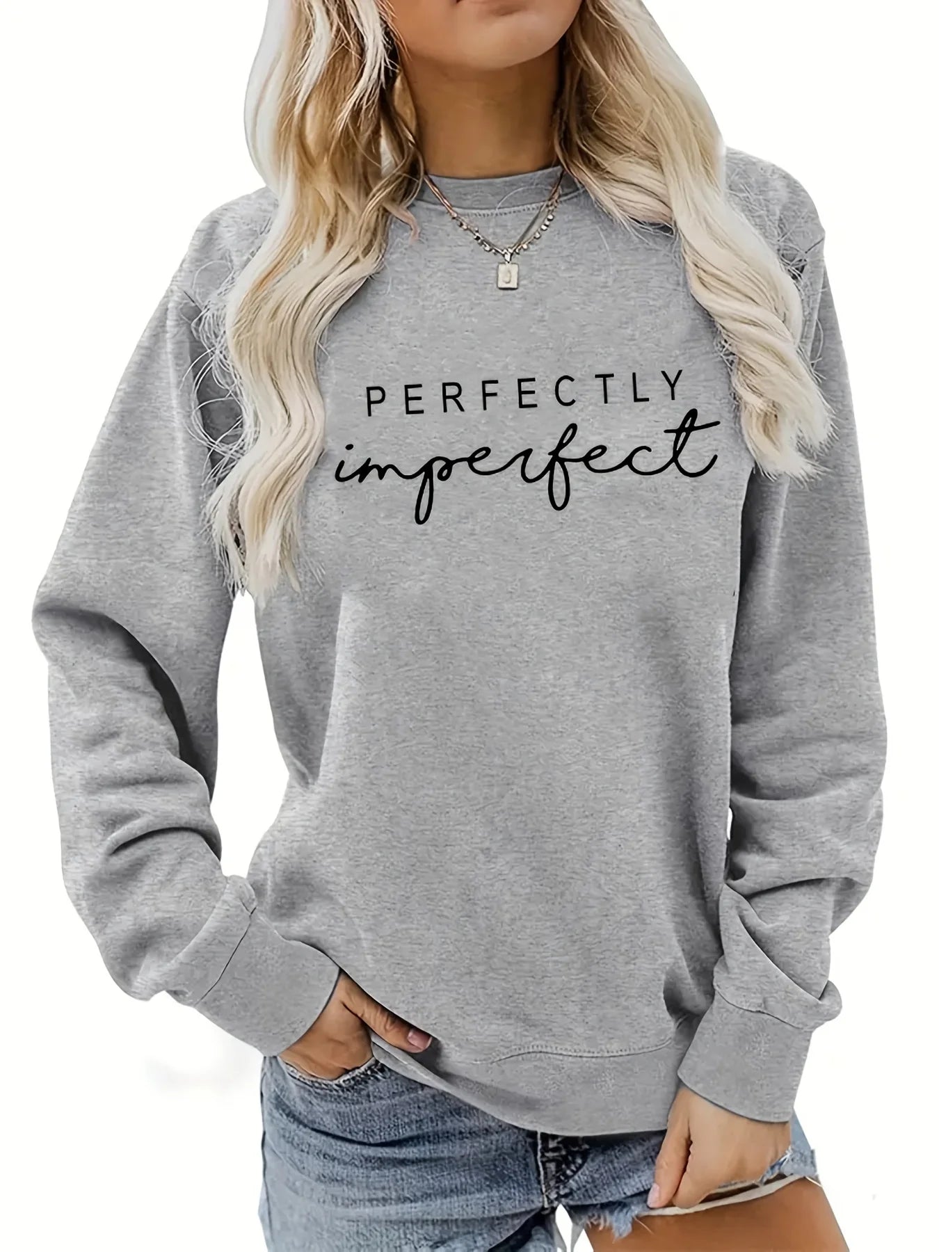 Sudadera gráfica 'Perfectly Imperfect' - Ropa casual para mujer