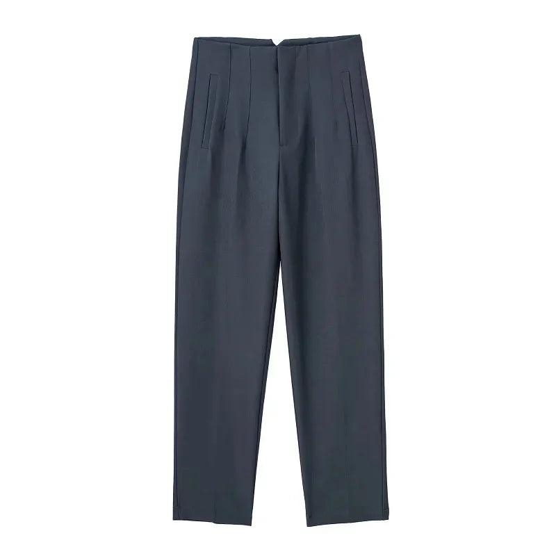 pantalones de cintura alta para mujer - pantalones casuales - pantalones entallados