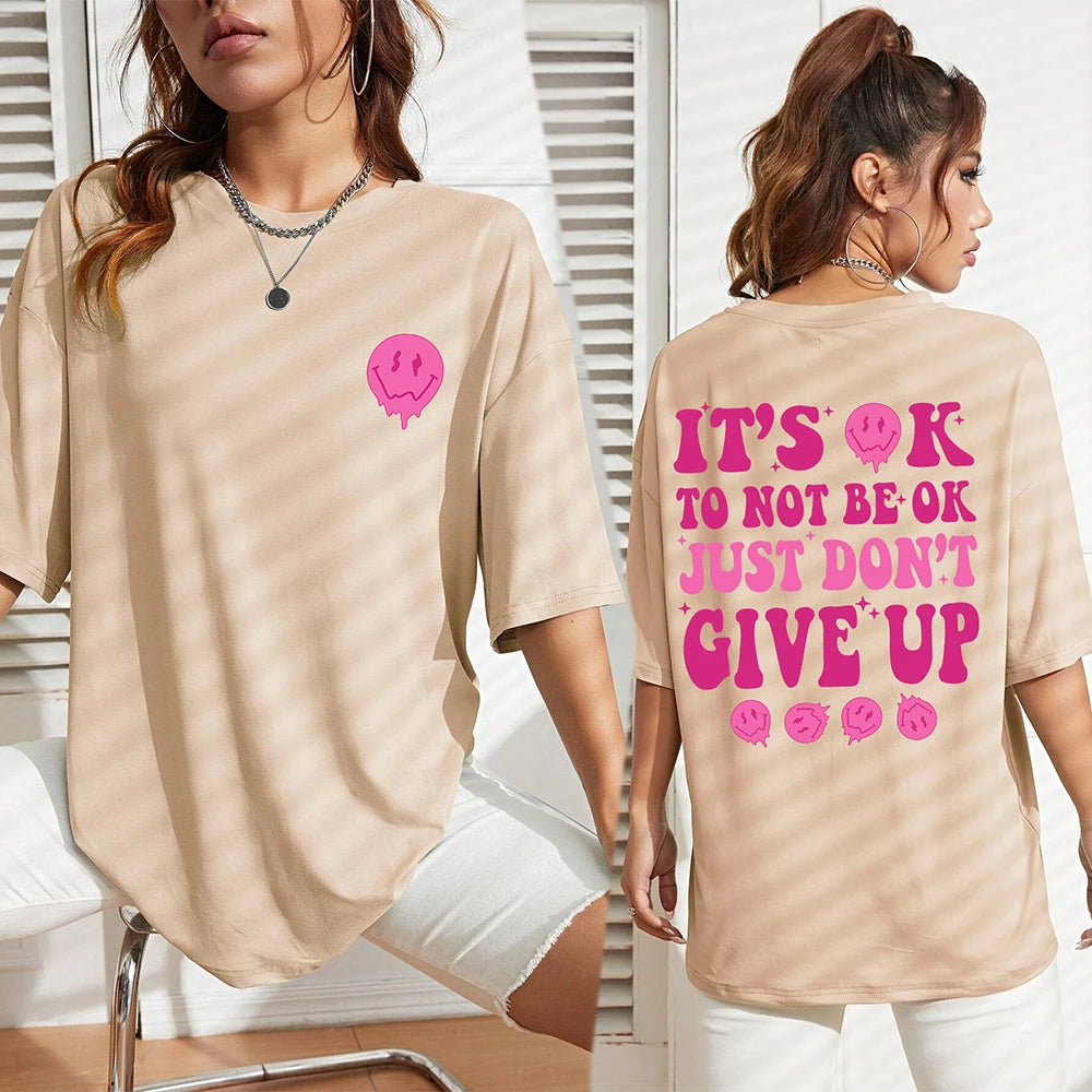 Camiseta motivacional - Ropa casual mujer - Camiseta oversize