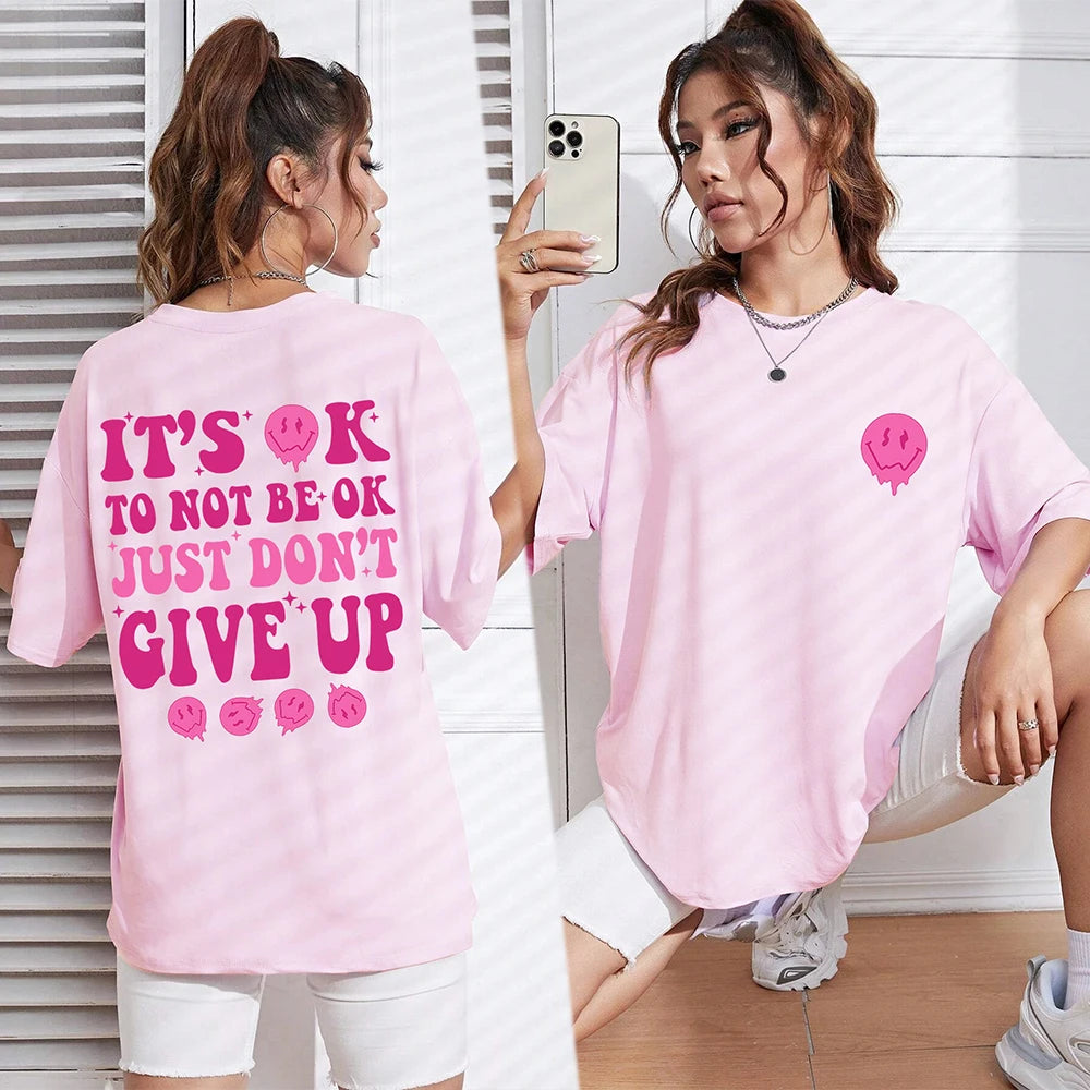 Camiseta motivacional - Ropa casual mujer - Camiseta oversize